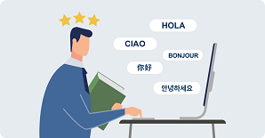 Easy to request human translation from professional translators